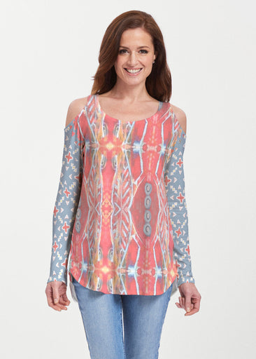 Sedona Sunset (2816) ~ Butterknit Cold Shoulder Tunic