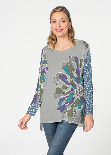 Fanny Grey Mixed (5148) ~ Slouchy Butterknit Top