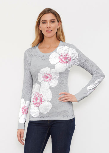 Poppy Grey (7016) ~ Thermal Long Sleeve Crew Shirt
