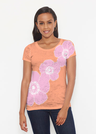 Poppy Orange-Pink (7108) ~ Signature Short Sleeve Scoop Shirt