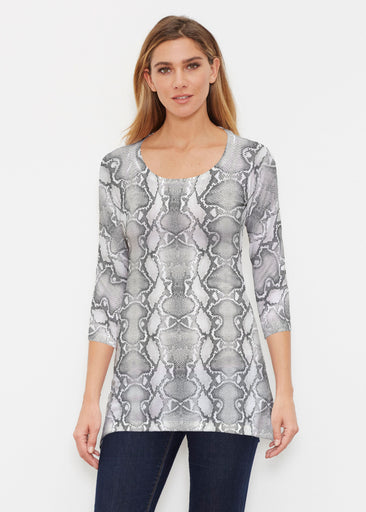 Python Silver (7272) ~ Buttersoft 3/4 Sleeve Tunic