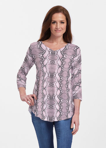 Python Blush (7273) ~ Signature V-neck Flowy Tunic