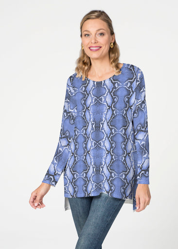Python Blue  (7275) Slouchy Butterknit Top