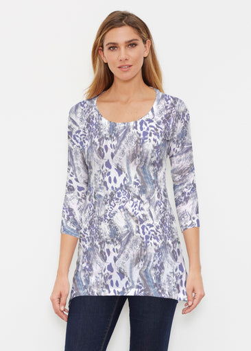 Abstract Leopard (7647) ~ Buttersoft 3/4 Sleeve Tunic