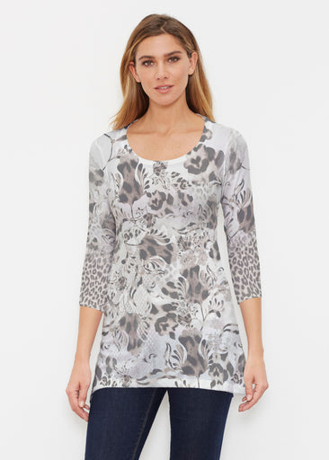 Tulip Leopard Multi (7731) ~ Buttersoft 3/4 Sleeve Tunic