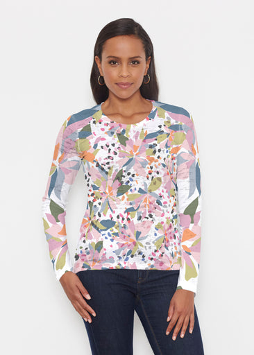 Floral Leopard (7810) ~ Signature Long Sleeve Crew Shirt