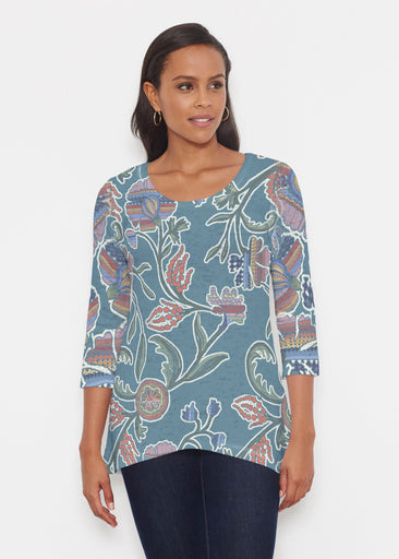 Patterns At Play Blue (7827) ~ Katherine Hi-Lo Thermal Tunic