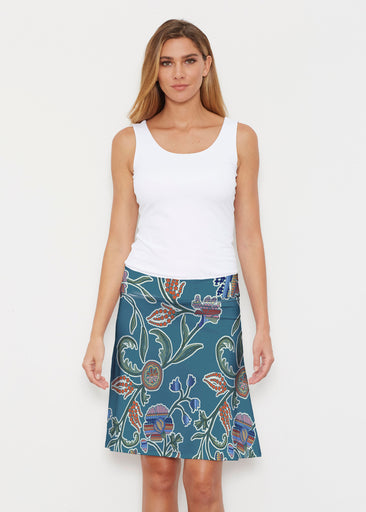 Patterns At Play Blue (7827) ~ Silky Brenda Skirt 21 inch