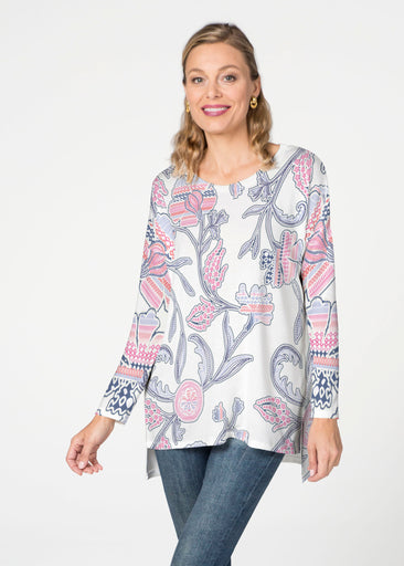 Patterns at Play Pink (7839) ~ Slouchy Butterknit Top