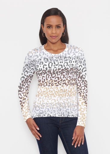 Leopard Ombre (7845) ~ Signature Long Sleeve Crew Shirt
