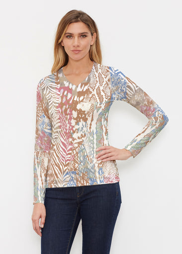 Jungle Warrior (7849) ~ Butterknit Long Sleeve V-Neck Top