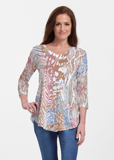 Jungle Warrior (7849) ~ Signature V-neck Flowy Tunic