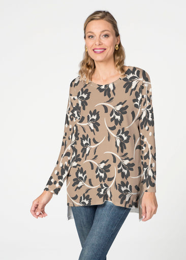 Polka Dot Floral (7875) ~ Slouchy Butterknit Top