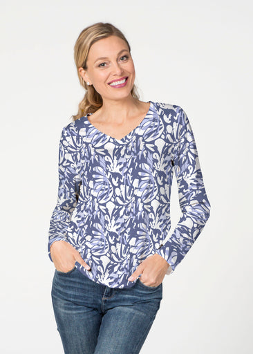 Camouflage Dots (7879) ~ French Terry V-neck Top