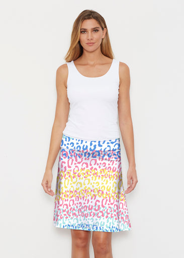 Leopard Ombre Rainbow (7899) ~ Silky Brenda Skirt 21 inch