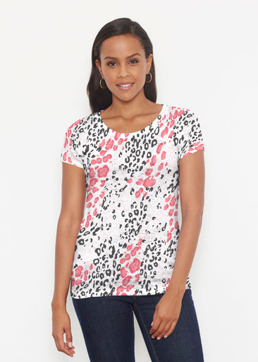 Greek Cat Pink (7903) ~ Short Sleeve Scoop Shirt