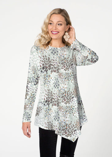 Painted Dots (8020) ~ Asymmetrical French Terry Tunic