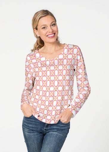 Bangles & Dots (8022) ~ French Terry V-neck Top