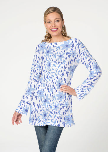 May Flowers (8027) ~ Banded Boatneck Tunic
