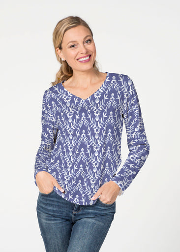 Budding Antlers (8030) ~ French Terry V-neck Top