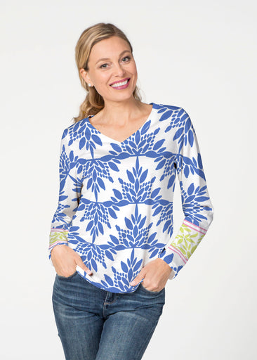 Eccentric (8043) ~ French Terry V-neck Top