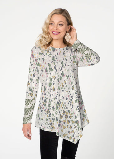 Jazzy Spots (8055) ~ Asymmetrical French Terry Tunic