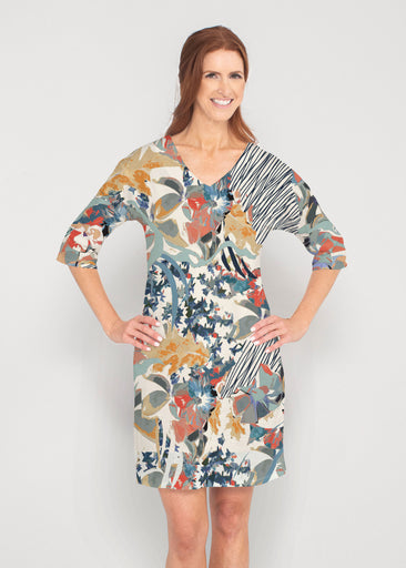 Maddy Sketch (8065) ~ Lucy 3/4 Sleeve V-Neck Dress