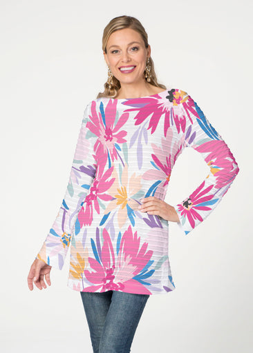 Loves me Loves me Not (8068) ~ Banded Boatneck Tunic
