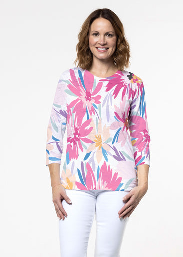 Loves me Loves me Not (8068) ~ Signature 3/4 Sleeve Crew Neck Top
