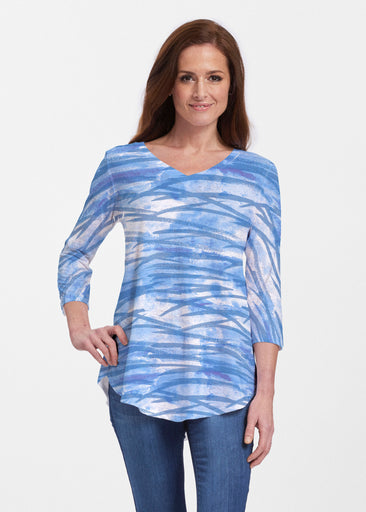 High Tide (8071) ~ V-neck Flowy Tunic
