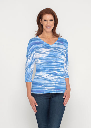 High Tide (8071) ~ Signature 3/4 Sleeve V-Neck Top