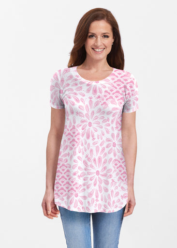 Daybreak Pink (8073) ~ Short Sleeve Butterknit tunic