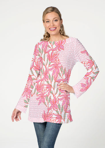 A lot of Lillies (8088) ~ Banded Boatneck Tunic