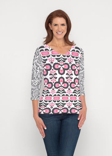 Lolly (8090) ~ Signature 3/4 Sleeve V-Neck Top