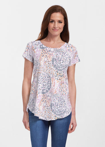 Big Bang (8092) ~ Short Sleeve Scoop Neck Flowy Tunic