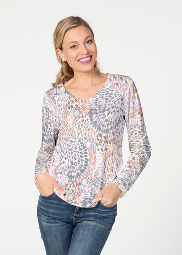 Big Bang (8092) ~ French Terry V-neck Top