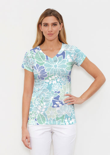 Hawaii Isles (13609) ~ Signature Cap Sleeve V-Neck Shirt