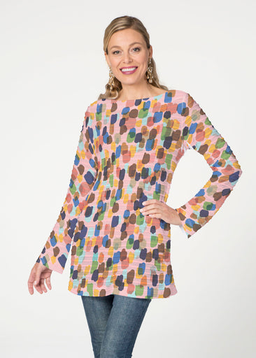 Brushstroke Multi (14293) ~ Banded Boatneck Tunic