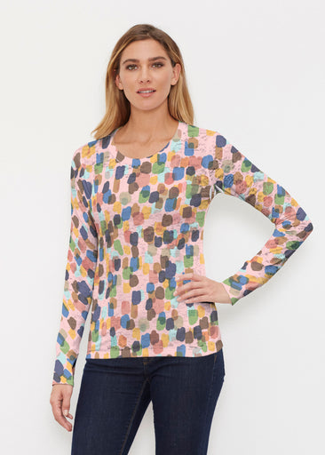 Brushstroke Multi (14293) ~ Thermal Long Sleeve Crew Shirt