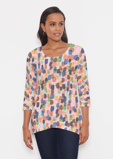 Brushstroke Multi (14293) ~ Katherine Hi-Lo Thermal Tunic