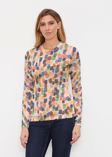 Brushstroke Multi (14293) ~ Butterknit Long Sleeve Crew Top