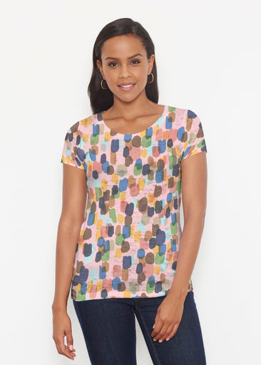 Brushstroke Multi (14293) ~ Short Sleeve Scoop Shirt