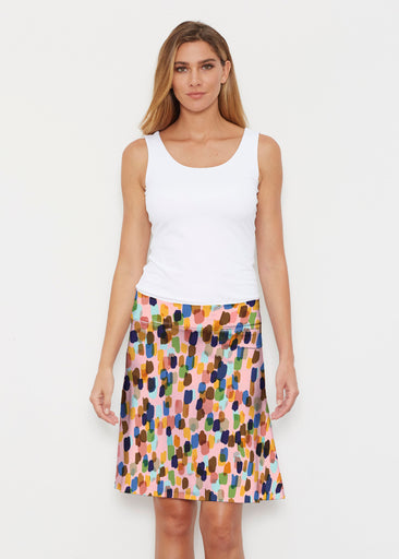 Brushstroke Multi (14293) ~ Silky Brenda Skirt 21 inch