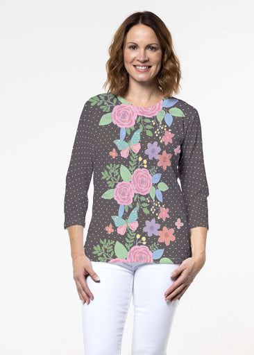 Rosalyn (14298) ~ Signature 3/4 Sleeve Crew Neck Top