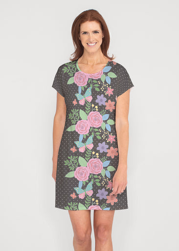 Rosalyn (14298) ~ French Terry Short Sleeve Crew Dress