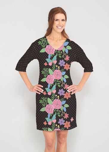 Rosalyn (14298) ~ Lucy 3/4 Sleeve V-Neck Dress