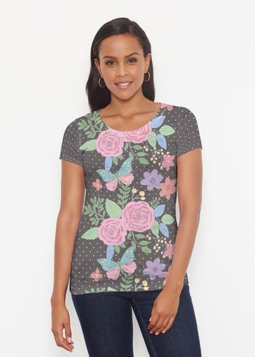 Rosalyn (14298) ~ Short Sleeve Scoop Shirt