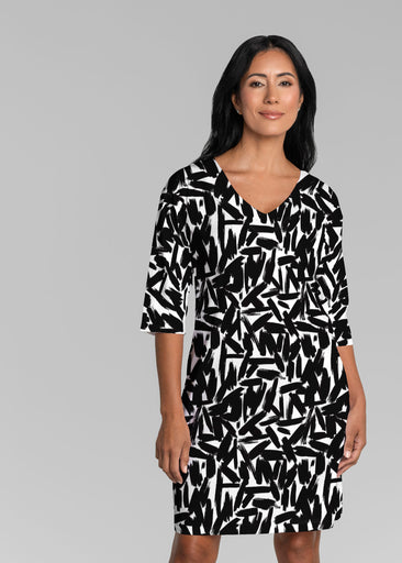 Pick Up Sticks (14300) ~ Lucy 3/4 Sleeve V-Neck Dress