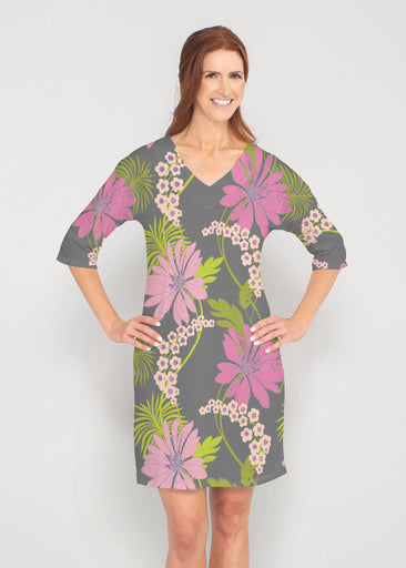 LeeLee (14304) ~ Lucy 3/4 Sleeve V-Neck Dress