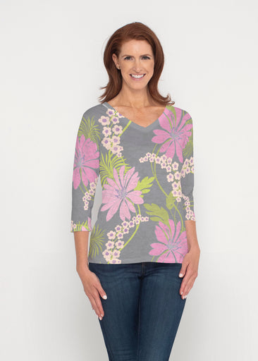 LeeLee (14304) ~ Signature 3/4 Sleeve V-Neck Top